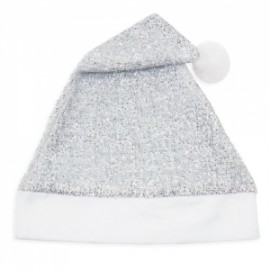 Bonnet de Noël Argent à Paillettes