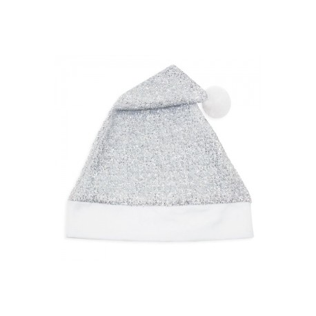 Bonnet de Noël Argent à Paillettes