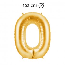 Ballon 102 cm En Mylar Chiffre 0