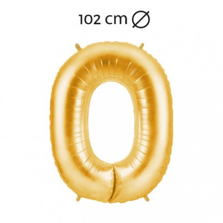 Ballon 102 cm En Mylar Chiffre 0