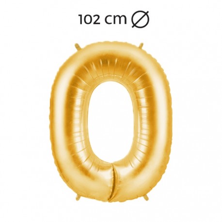 Ballon 102 cm En Mylar Chiffre 0