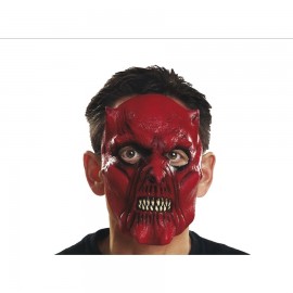 Demi-Masque Visage du Diable en Latex