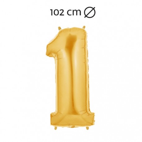 Ballon 102 cm En Mylar Chiffre 1