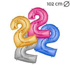 Ballon 102 cm en Mylar Chiffre 2 Ballon 102 cm en Mylar Chiffre 2