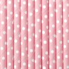 10 Pailles en Papier et à Pois 19.5 cm