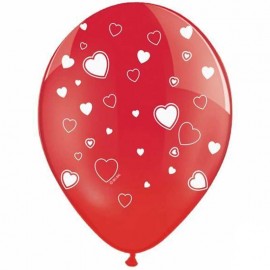 Ballons Rouges Avec des Coeurs