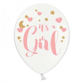 6 Ballons de It's a Girl 30 cm