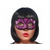 Masque Noir et Rose Fuschia