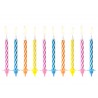 10 Bougies Rayées Pour Anniversaire