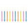 10 Bougies Rayées Pour Anniversaire