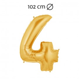 Ballon 102 cm en Mylar Chiffre 4