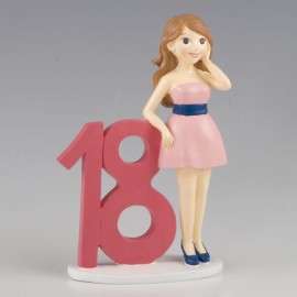 Figurine pour Gâteau 18ème Anniversaire pour Fille