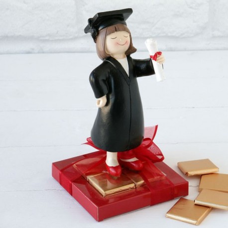 Figurine Graduation Fille 8 Chocolats