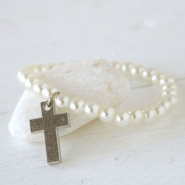 4 Bracelets Perles et Croix