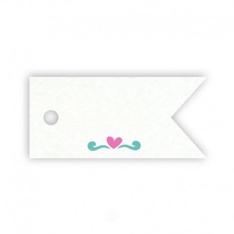 77 Cartes Banderole avec Coeur 3,7 cm x 1,7 cm