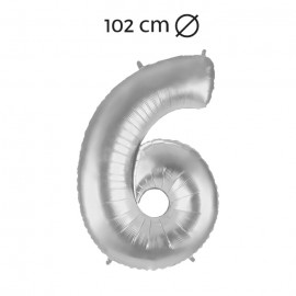 Ballon Numéro 6 Aluminium 100 cm