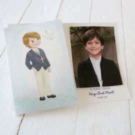 25 Portes-Photo Enfant en Blazer Bleu