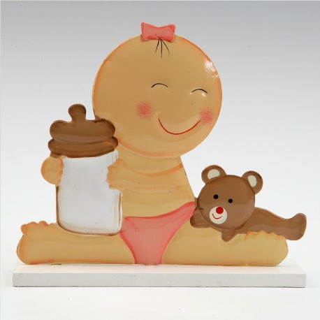 Figurine pour Gâteau de Bébé avec Biberon 15 cm