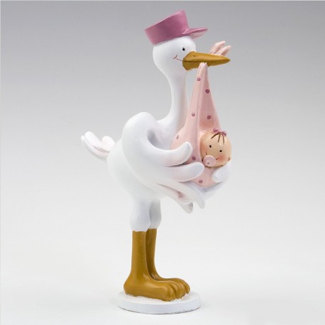 Figurine pour Gâteau de Cigogne Amoureuse