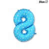 Ballon Numéro 8 Bleu Avec Étoiles 81 cm