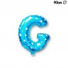 Ballon Lettre G Bleu Avec Etoiles 40 cm