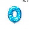 Ballon Lettre O Bleu Avec Etoiles 40 cm