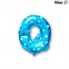 Ballon Lettre Q Bleu Avec Etoiles 40 cm