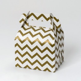 25 Boîtes en Carton à Chevrons avec Poignée 11 x 15 x 8,6 cm