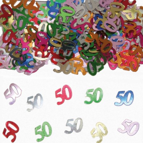 Confettis Numéro 50 Multicolores
