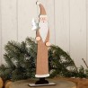 Père Noël Décoratif En Bois Grand 32 cm