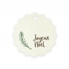 28 Cartes Ondulées Branche de Sapin Joyeux Noel 4 cm