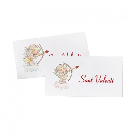 5 Cartes Prédécoupées Cupidon Saint Valentin