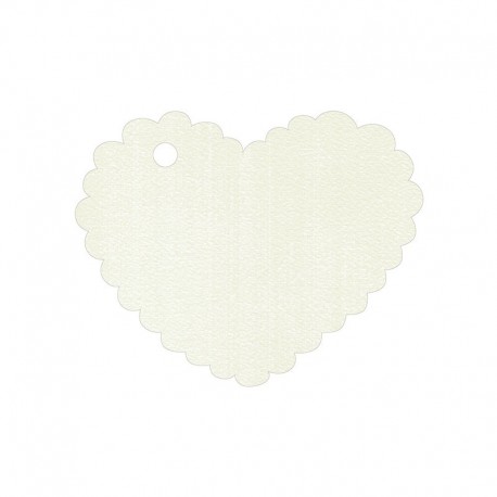 30 Cartes Blanches en forme de Coeur 5 x 4 cm