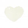 30 Cartes Blanches en forme de Coeur 5 x 4 cm