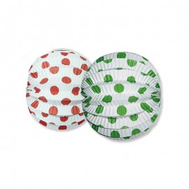 Lanterne Ronde à Pois de Couleurs 22 cm Lanterne Ronde à Pois de Couleurs 22 cm