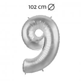 Ballon 102 cm en Mylar Chiffre 9