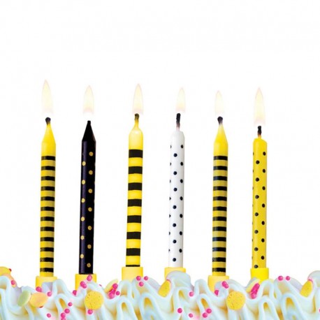 6 Bougies Pour Anniversaire Motifs Variés