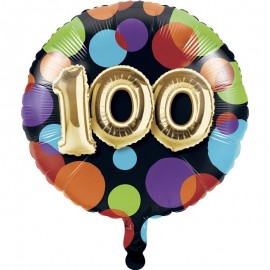 Ballon 100 Ans Aluminium 45 cm Lunaire