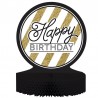Centre de Table Happy Birthday Noir et Or
