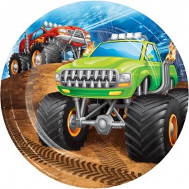 8 Assiettes Monster Truck 18 cm