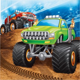 16 Serviettes Monster Truck 33 cm