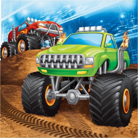 16 Serviettes "Monster Truck" 33 cm