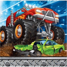 16 Serviettes Monster Truck 25 cm