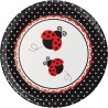 8 Assiettes Coccinelle 26 cm