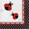 16 Serviettes Coccinelle 33 cm