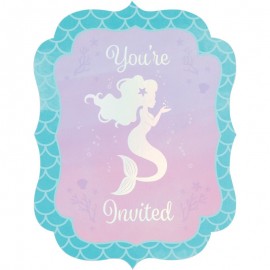 8 Invitations Sirène