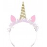 8 Diadèmes Licorne en aluminium doré