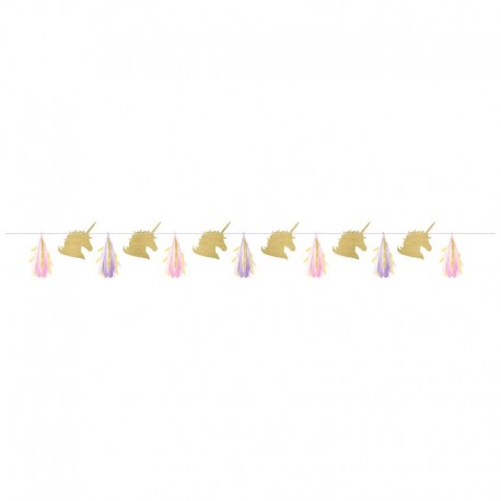 Guirlande Licorne en aluminium doré