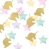 Confettis Licorne en aluminium doré