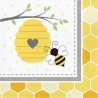 16 Serviettes Abeilles Baby 33 cm